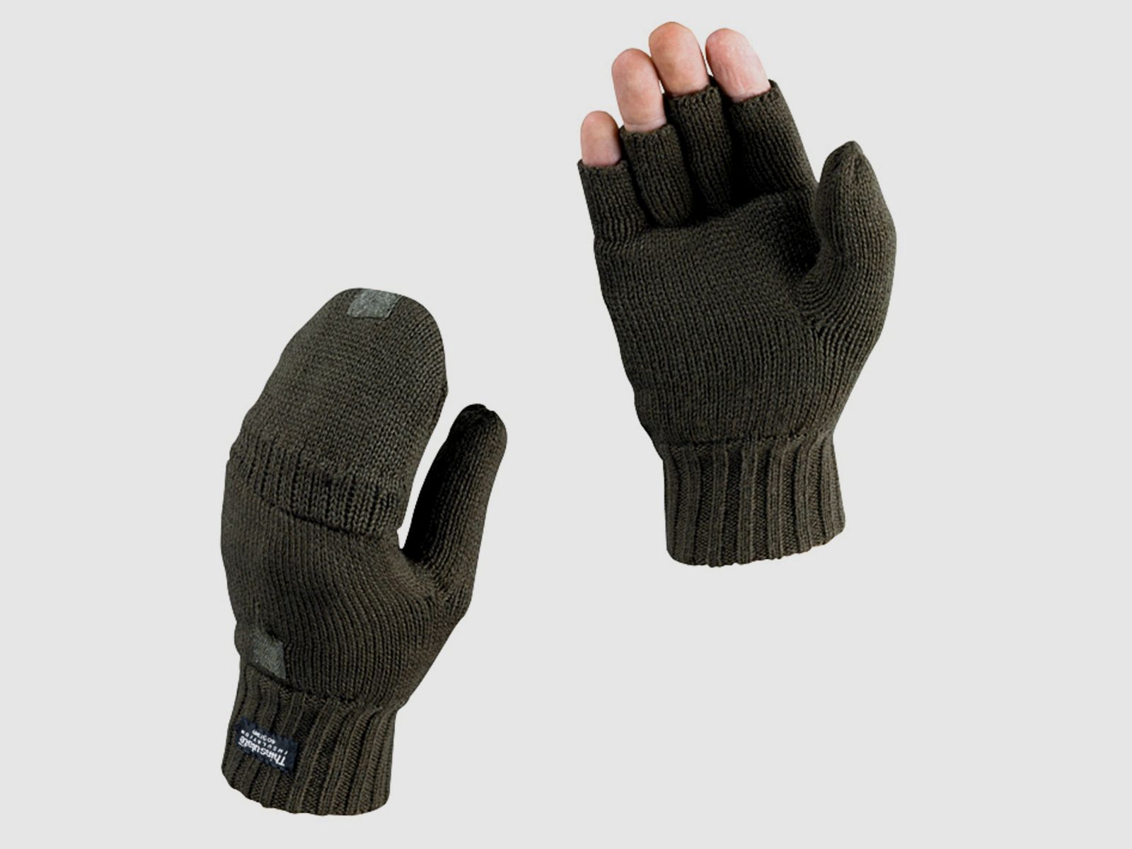 Skogen knitted fingerless gloves