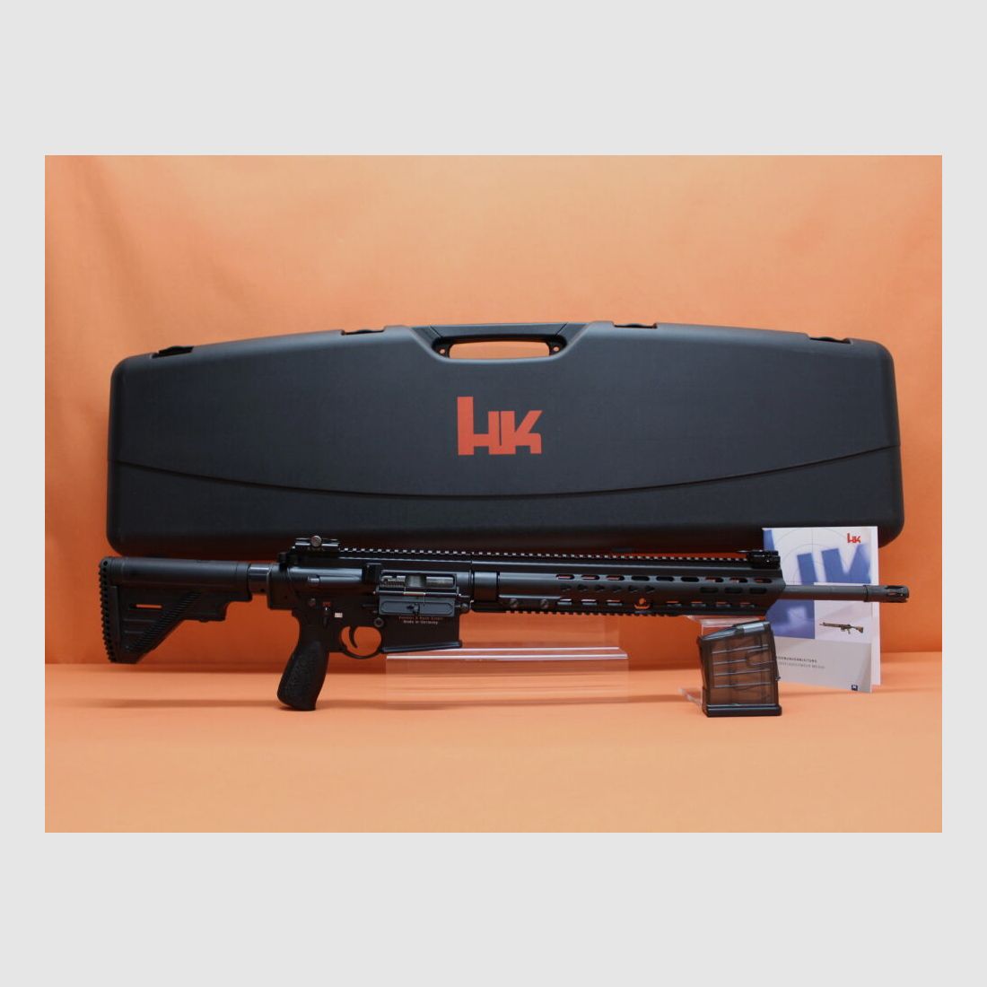 Heckler&Koch Ha. Geweer .308Win Heckler&Koch/H&K MR308 A3 20" loop Zwart HKey, Gas-piston-systeem HK417/G28