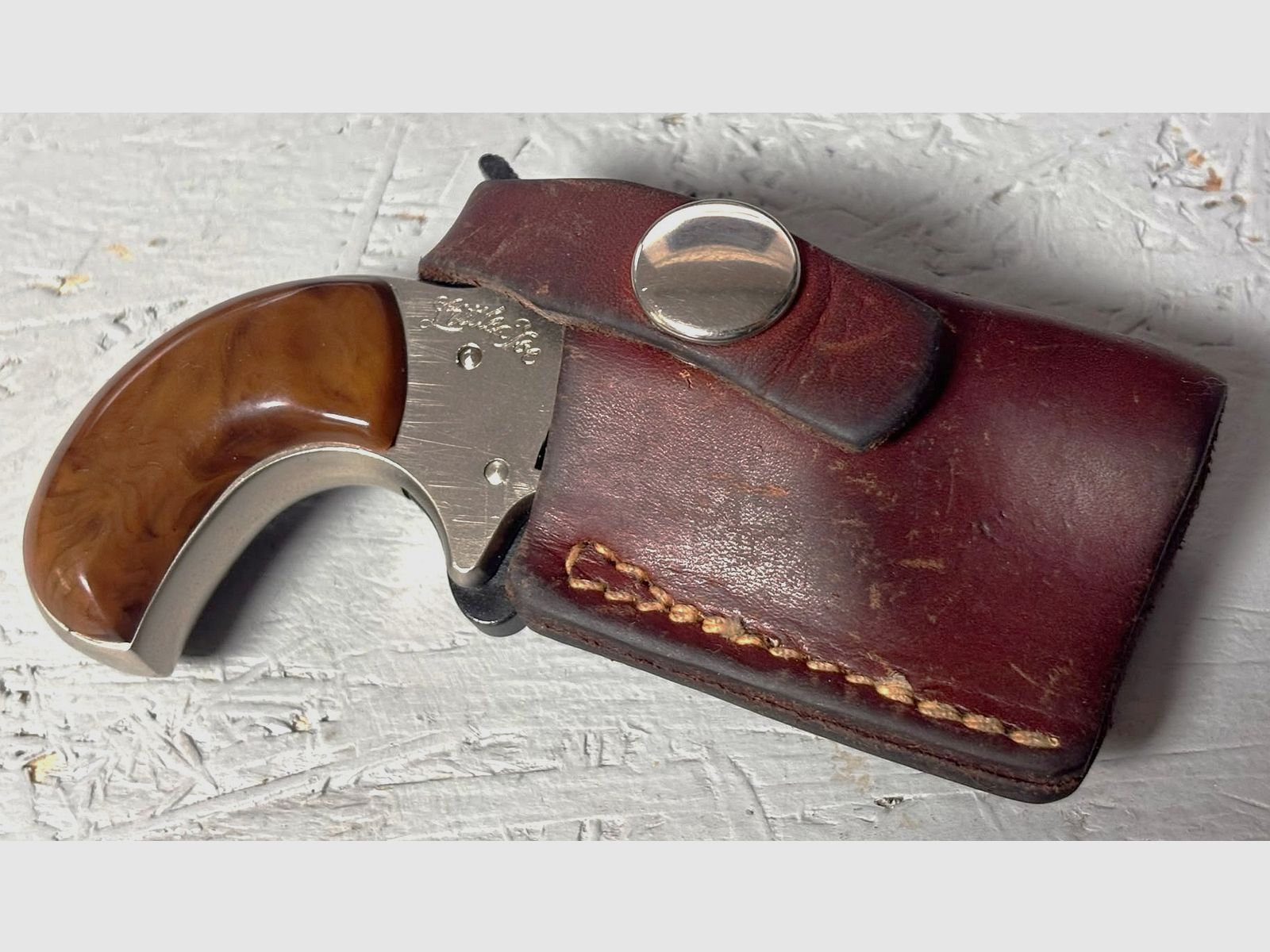 Röhm Littel Joe en 6 mm Knall boîte d'origine et documentation + étui en cuir pour ceinture