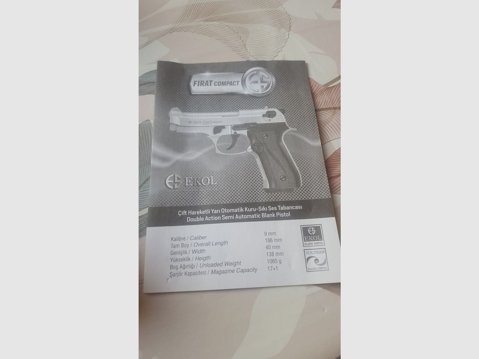 Compact gas- en schreckschuss pistool
