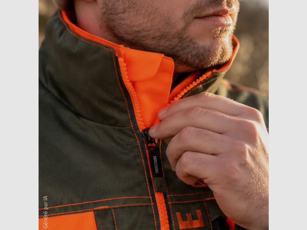 Veste de chasse Percussion Track Force orange imperméable, image 14 sur 15