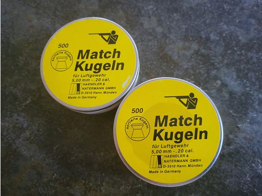 2 Dosen a 500 Matchkugeln Diabolos H&N Kal. .20 / 5mm