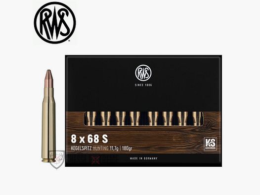 20 RWS patronen kal. 8X68S 180gr KS