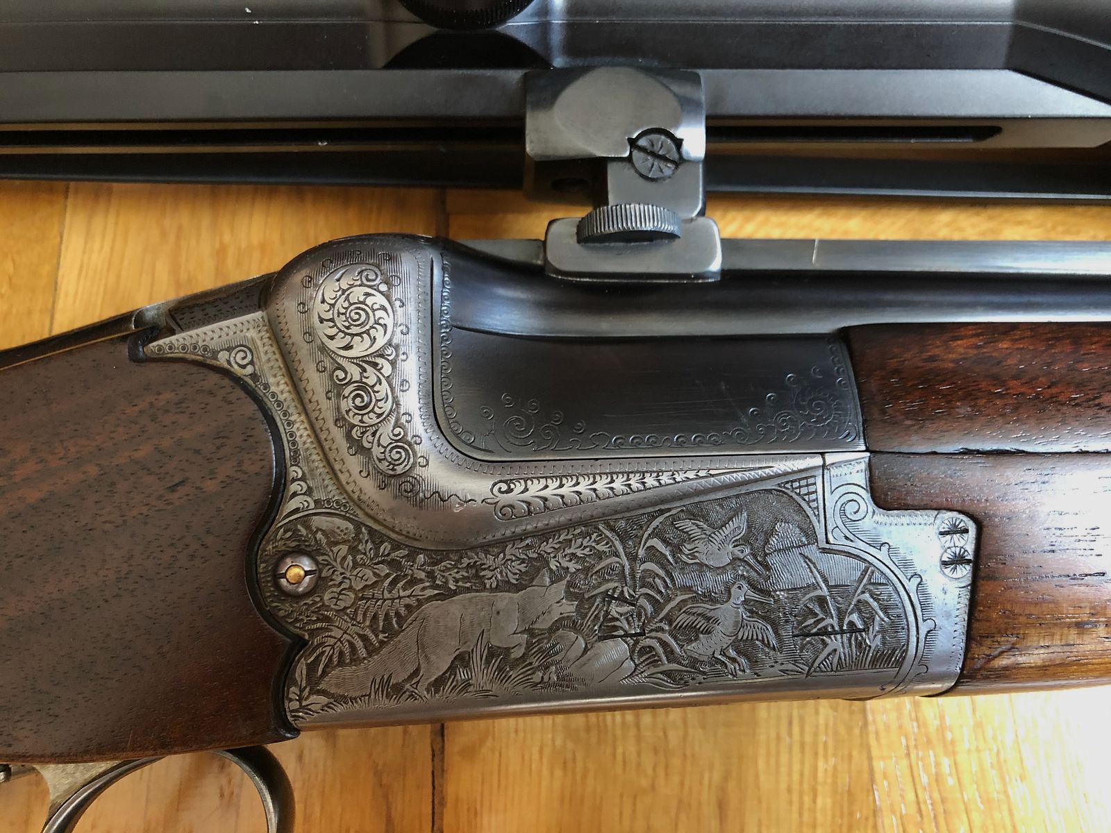 Bockdoppelbüchse Merkel BDB 221E 8x57JRS / Zeiss Diavari 3-12x56
