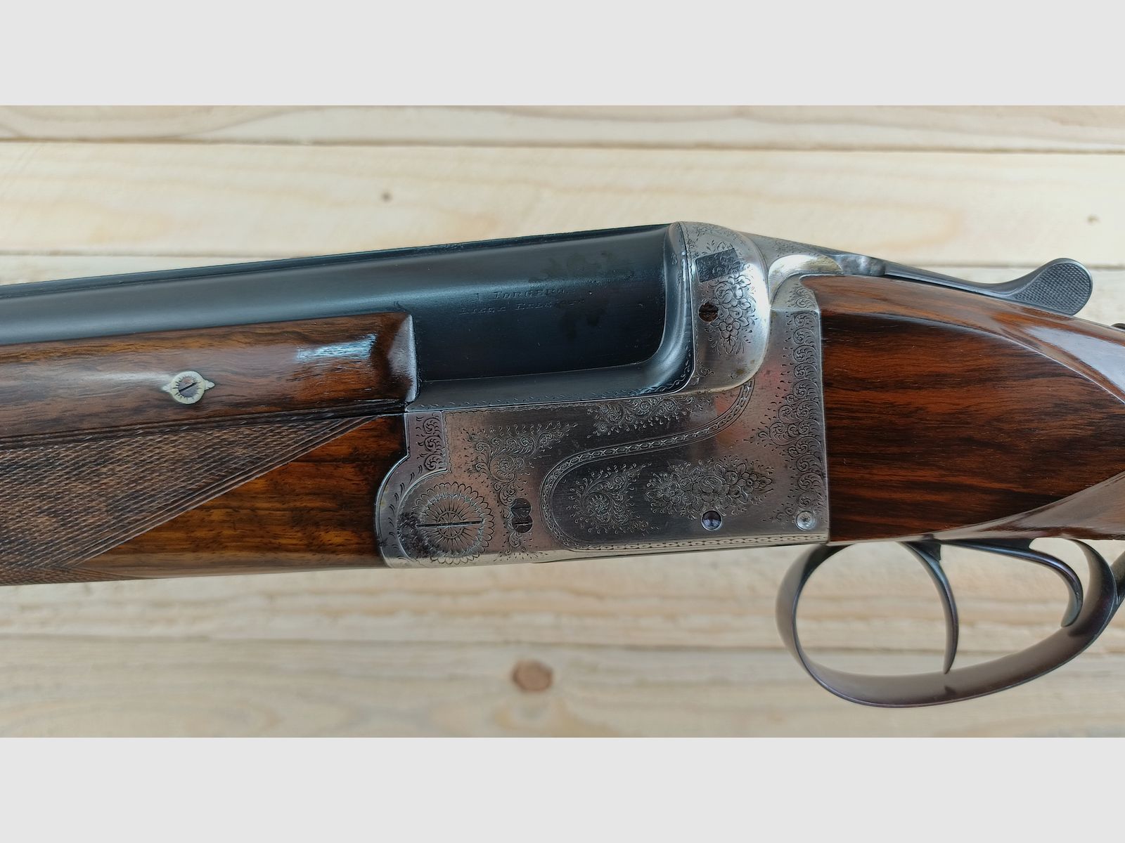 Double-barreled shotgun, Bock shotgun FORGERON, cal. 12/70 *high quality & rare*
