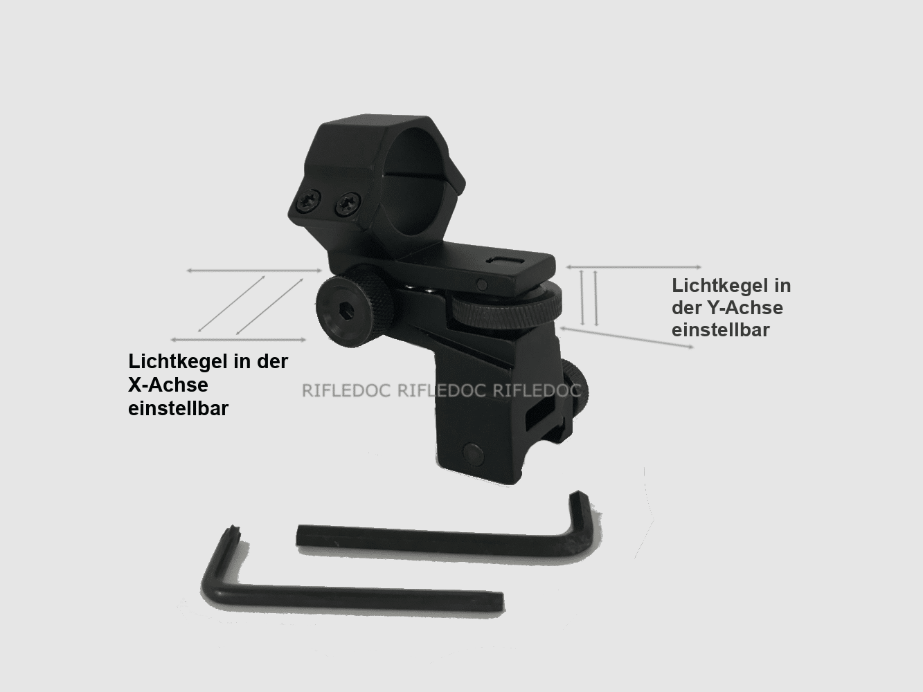 Universalhalterung Lampe bis 25mm (Weaver Picatinny Schiene)