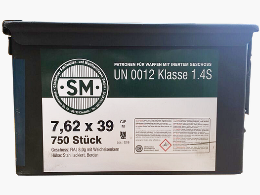 Munitions surplus Cal. 7,62 x 39 – 750 cartouches