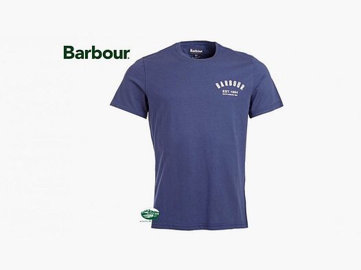 BARBOUR T-shirt girocollo Preppy colore blu oceano