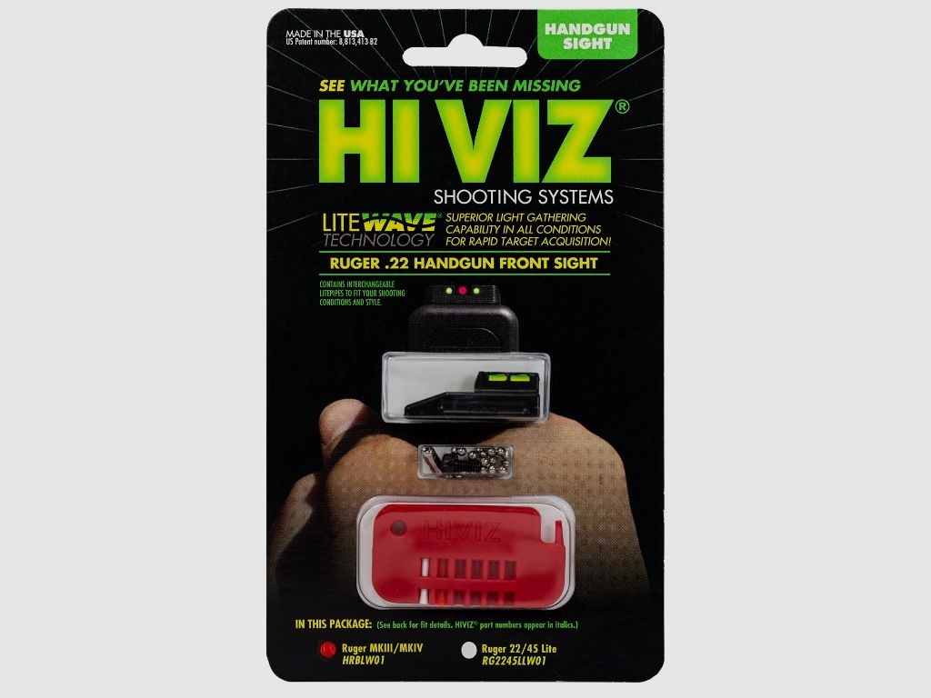 HIVIZ mirino per Ruger Mark I-IV & Browning Fiber Optic - LiteWave, immagine 2 di 3