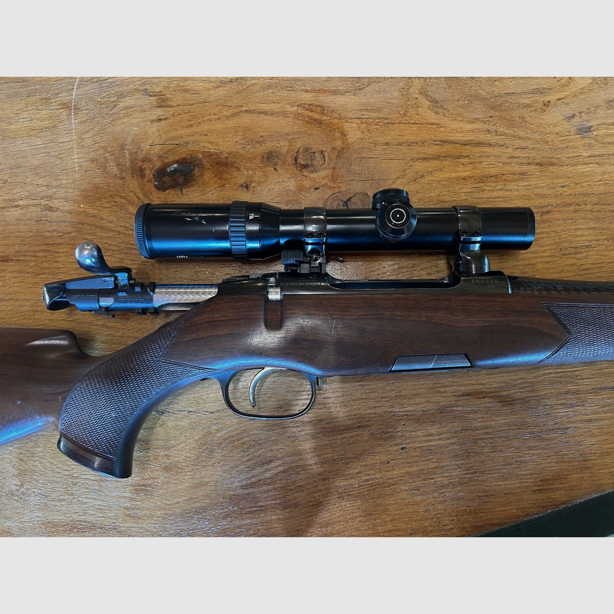 Steyr Mannlicher Luxus Stutzen 9,3x62 con vidrio DJ