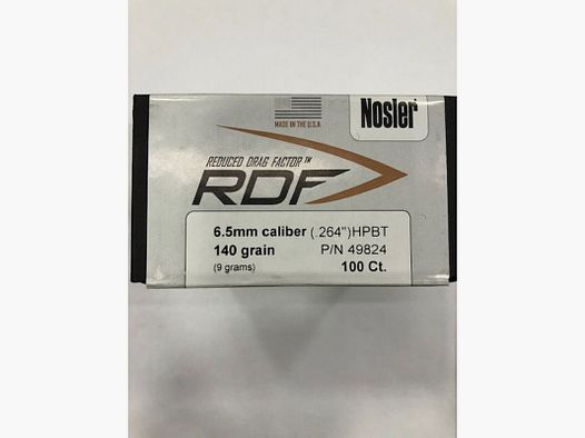 NOSLER RDF BALLE C 6,5 GR 140