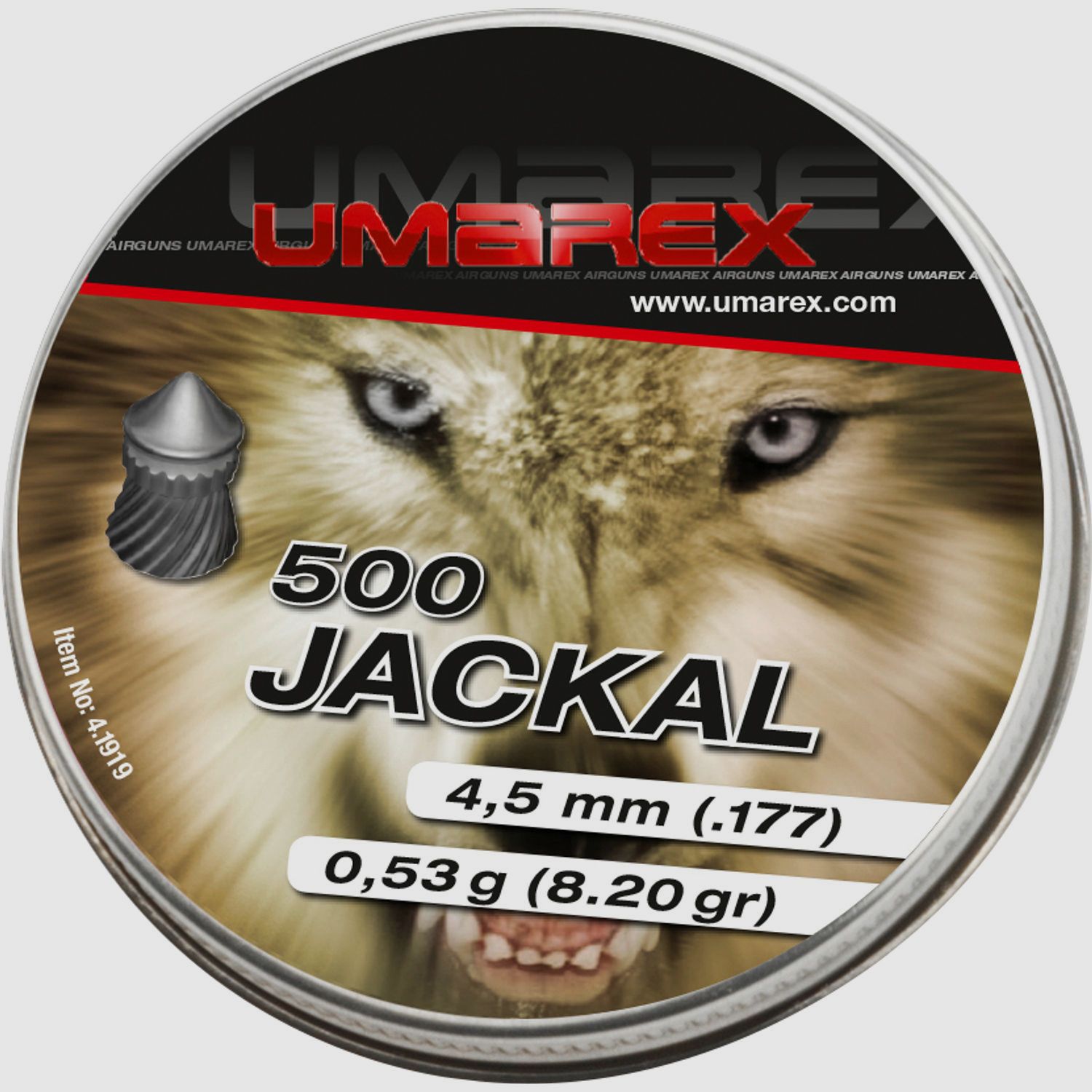 Jackal Spitzkopf geriffelt - 4,50mm/0,53g/8,2gr (a500)