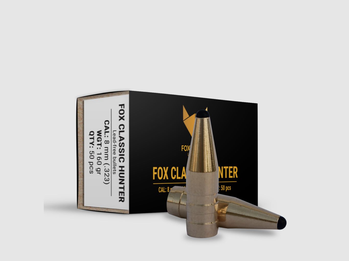 Fox Bullets Classic Hunter .323 10,4 g / 160 gr bleifreie Geschosse – 50 Stück