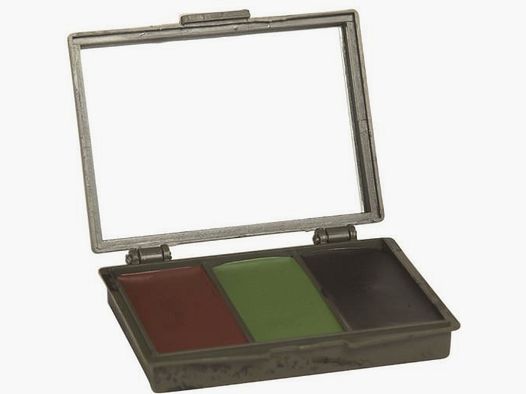 JUEGO DE PINTURA CAMUFLAJE - 3 COLORES - CON ESPEJO