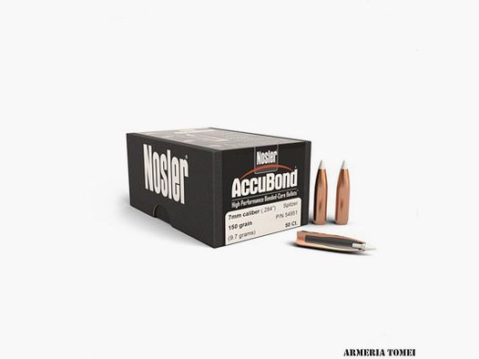 GESCHOSSE – NOSLER – ACCUBOND 7mm Kaliber (.284″) Spitzgeschoss 150 Grain (9,7 Gramm) (50 Stk)
