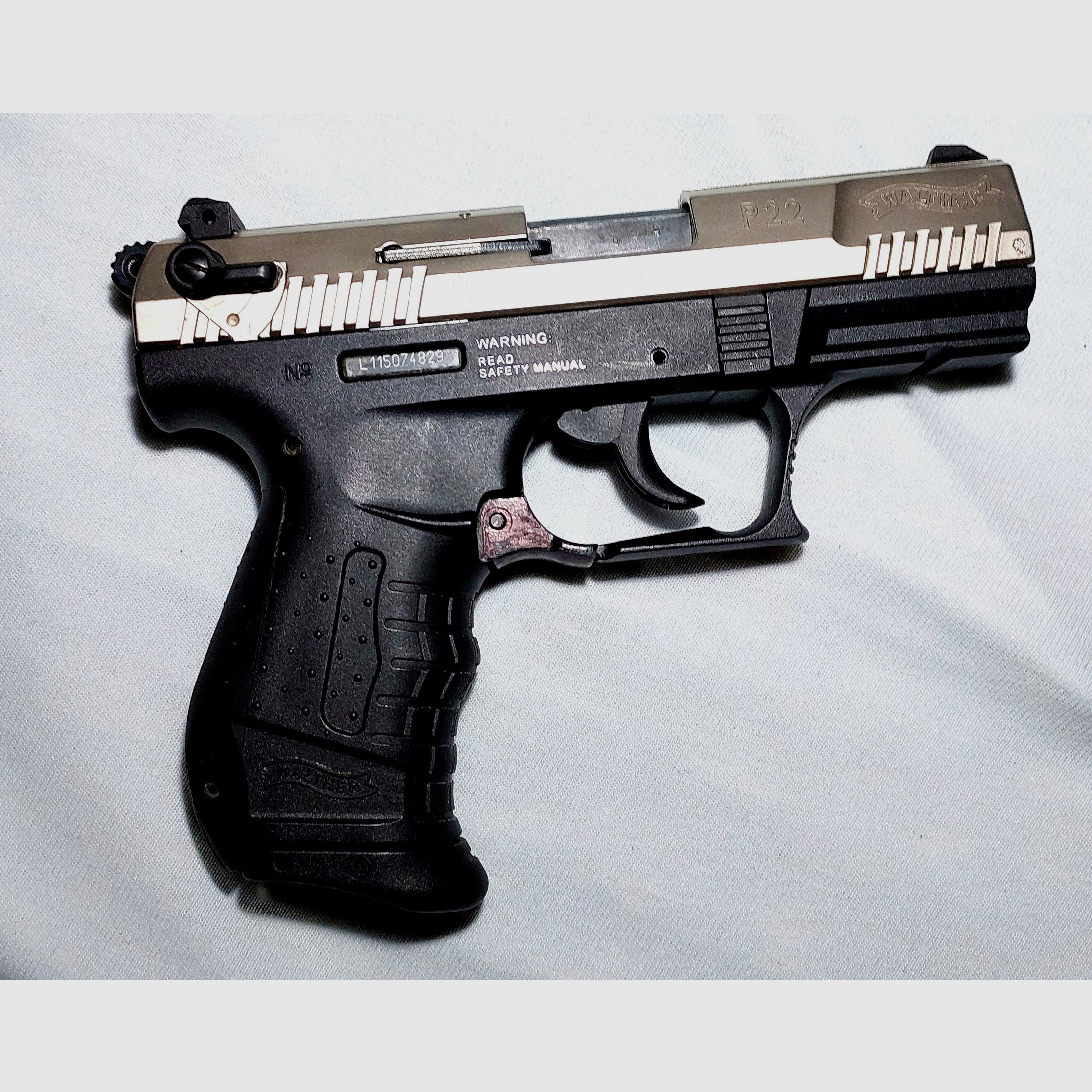 Walther P22 Schreckschuss Pistole 9mm P.A.K. Nickel (PTB 778)