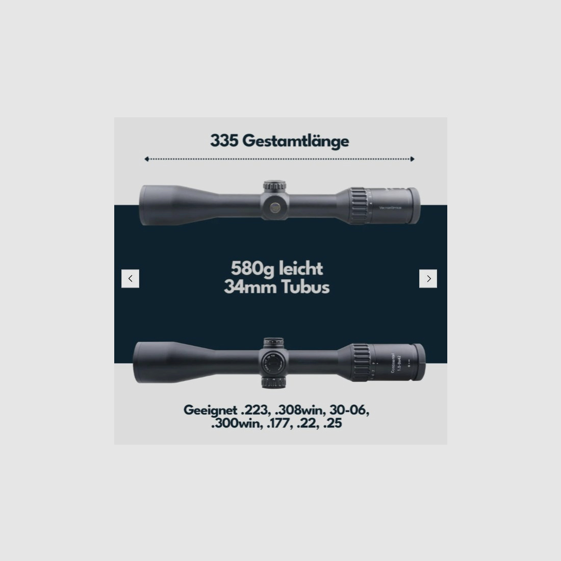 Vector Optics SCOM-23 Continental Zielfernrohr 1.5-9x42SFP - Montage für 21mm Picatinny/Weaver