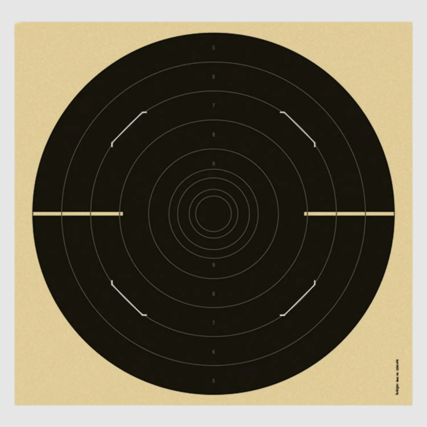 Schnellfeuer-Final-Scheibe / Duell Scheibe 25 m mit abgedunkelten Ringen 55x52 cm, 50 St.
