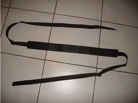 Black Kommando rifle/gun sling, polyester, 47mm padding, black