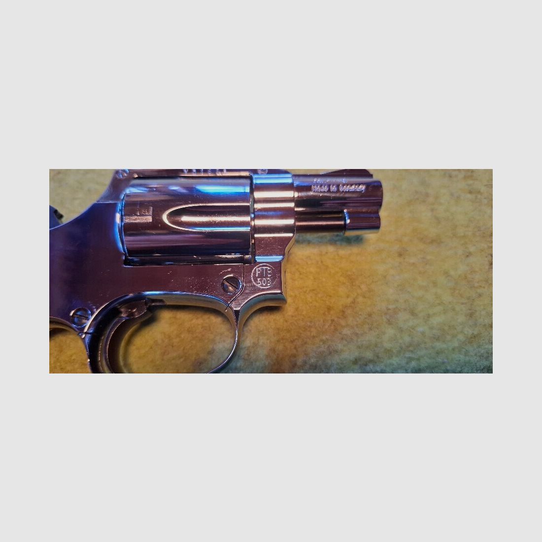 Sammler aufgepasst! Schreckschuss-Revolver Reck Chief Special Chrom (PTB 503), neuwertig ungeschossen einzigartig