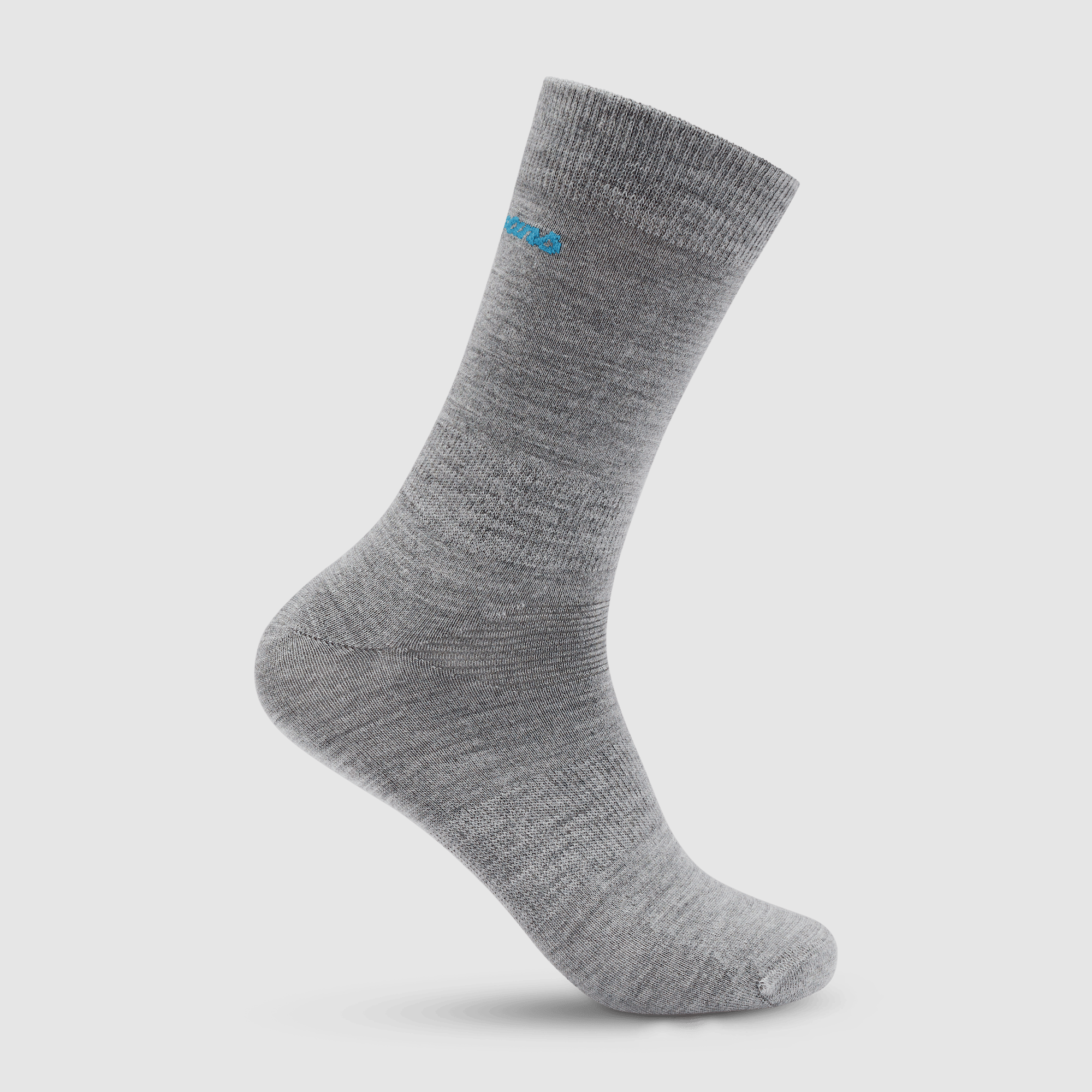 Calcetines Bergans Allround Light Merino Solid Grey/Aqua Lagoon 41-43