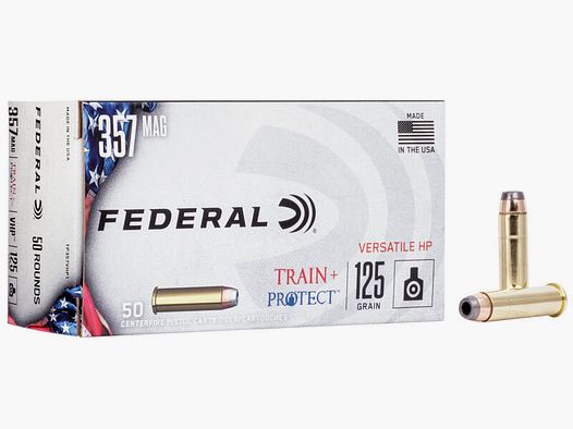 Federal Train+Project .357 Mag. 125GR VHP 50 cartridges