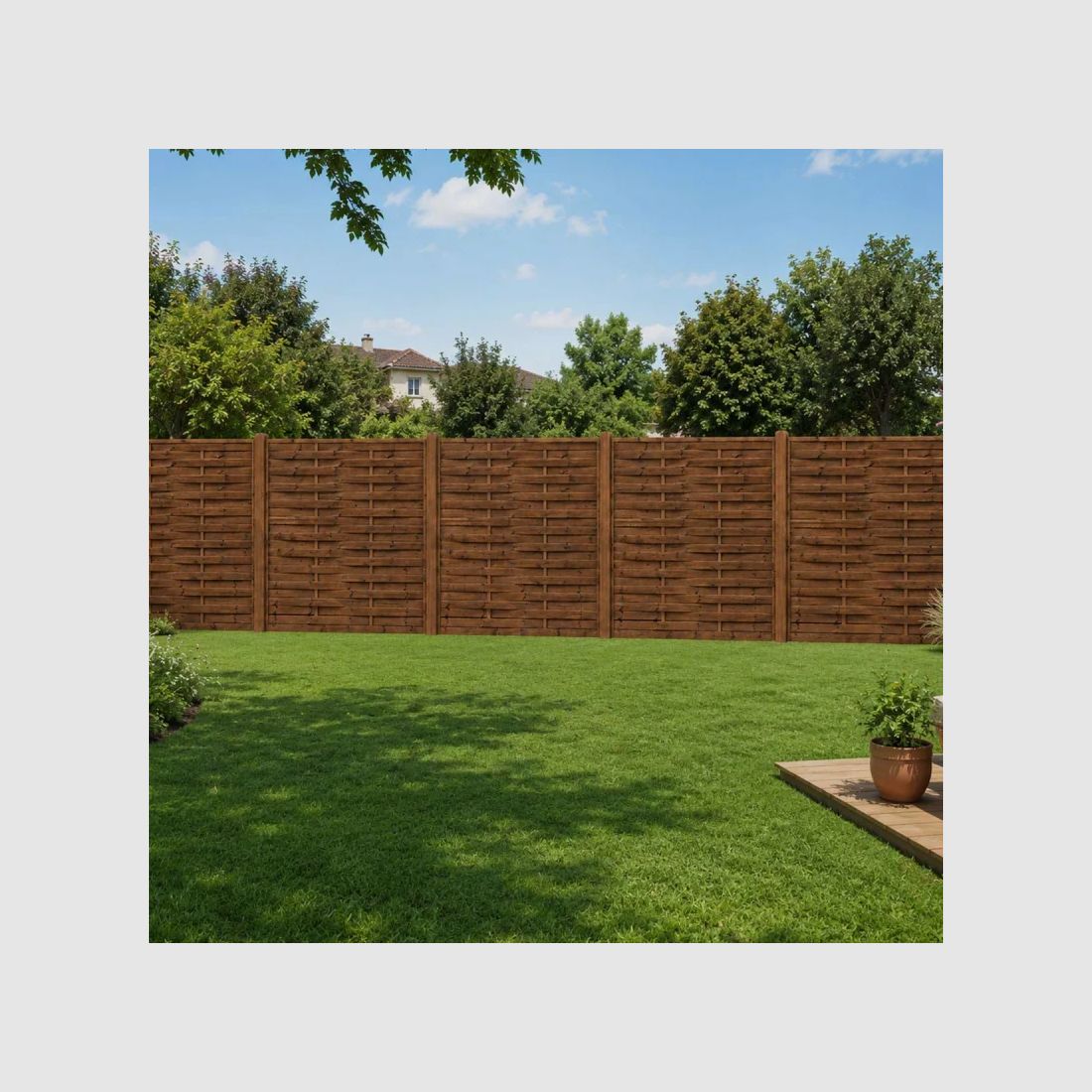 Set 27 m Holzzaun - Höhe 180x3,5 cm, Bild 8 von 11