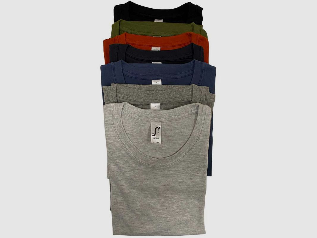 Lot 7 T-Shirts aus Baumwolle 190g - 7 Farben - Jagd- und Outdoor-Wochenplaner, Bild 1 von 2