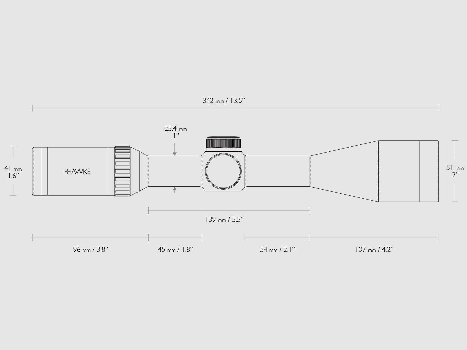 HAWKE 14161 VANTAGE SF 4-16x44 riflescope Half MIL DOT