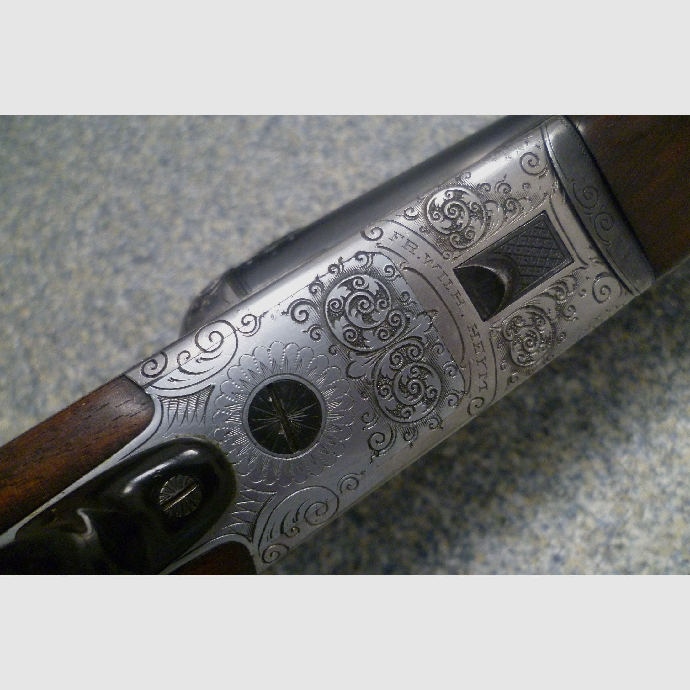 Seitenschloss-Drilling F.W. Heym 16/70 & 7x57R