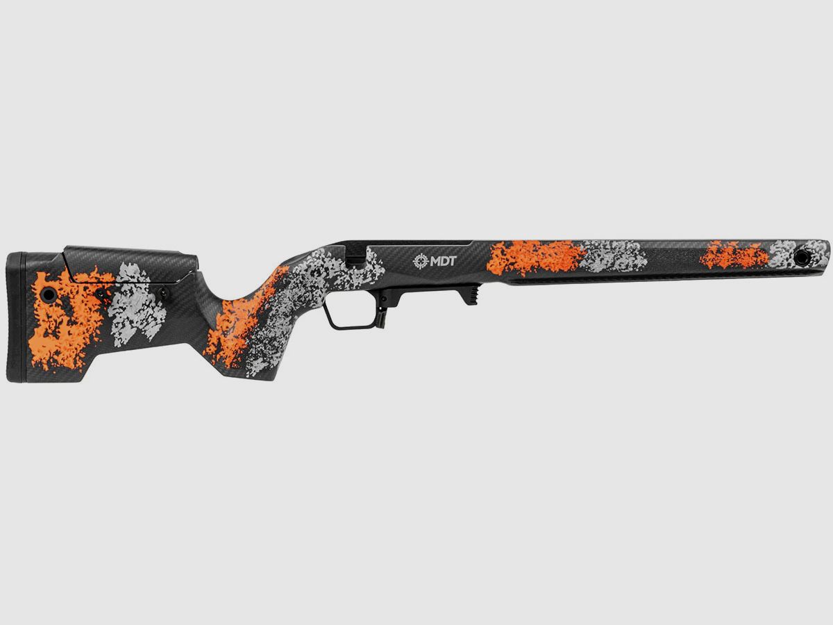 MDT Chassis – CRBN Hunter Kit – Tikka T3X – SA – RH – Fixed – ARCA – Hunter Orange and Grey