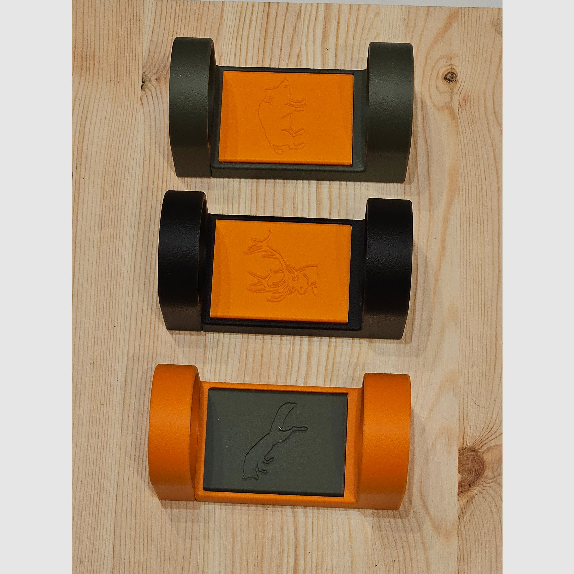 Mounting bracket for silencer, magnetic free color and design selection