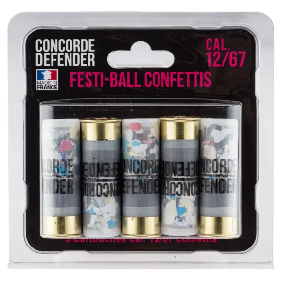 Cartuccia Festi-Ball Concorde Defender Calibro 12/67 Confetti, immagine 1 di 10