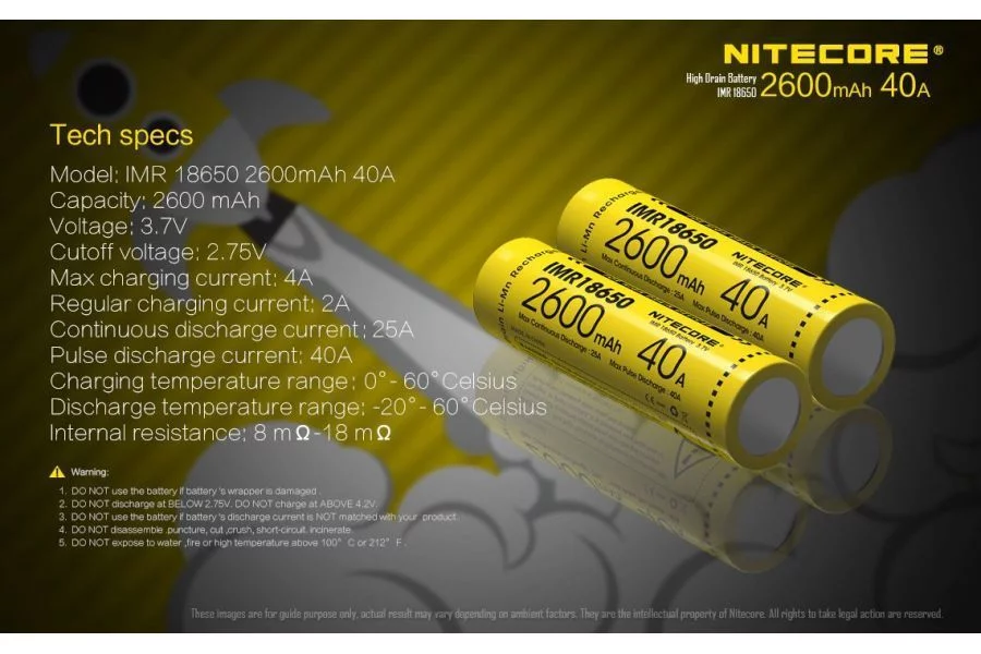 Nitecore IMR 18650 2600mAh Akku (LAT/NITECORE IMR18650 2600), Bild 18 von 18