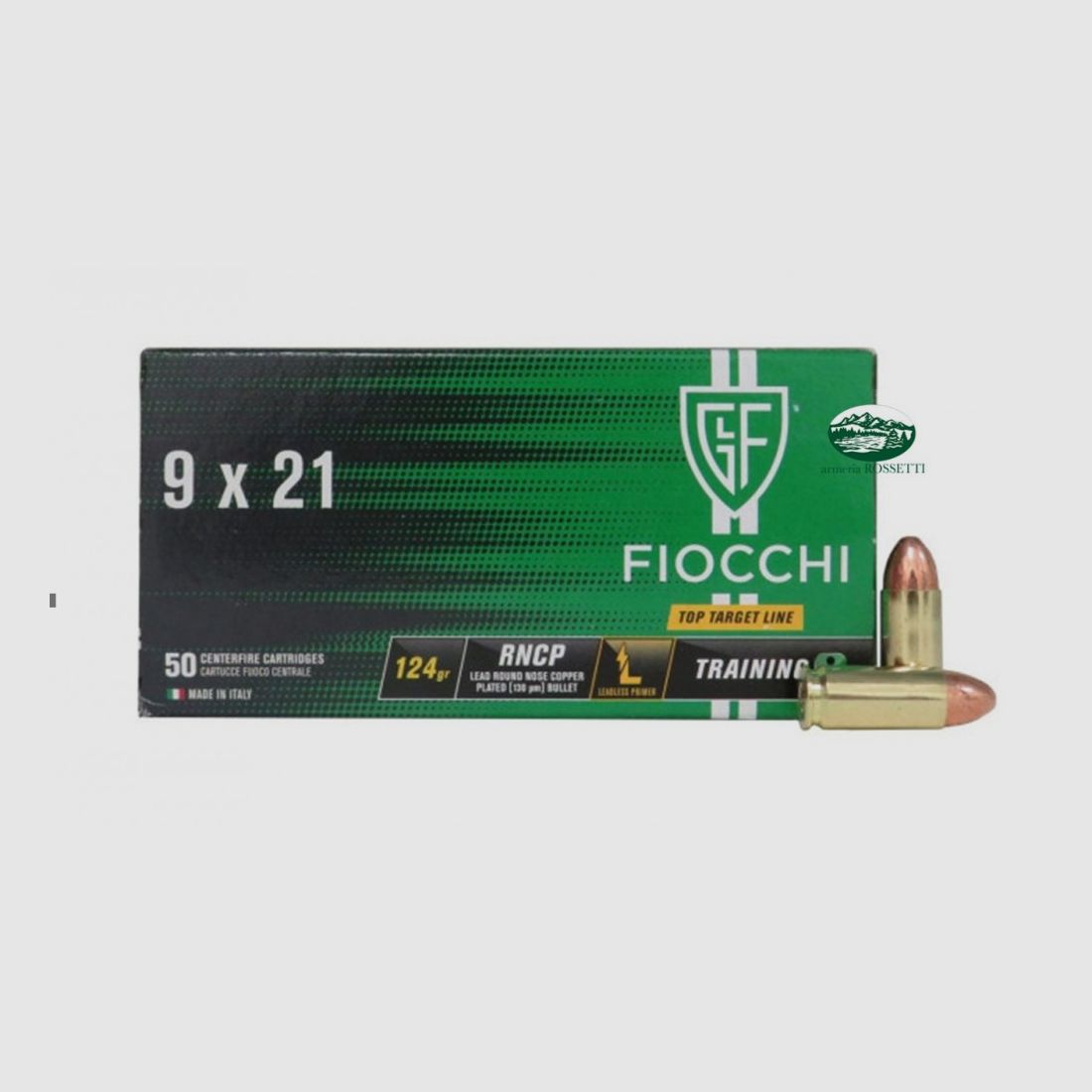 FIOCCHI Munition Kal. 9x21 TOP TARGET RNCP 124 gr., Bild 1 von 2