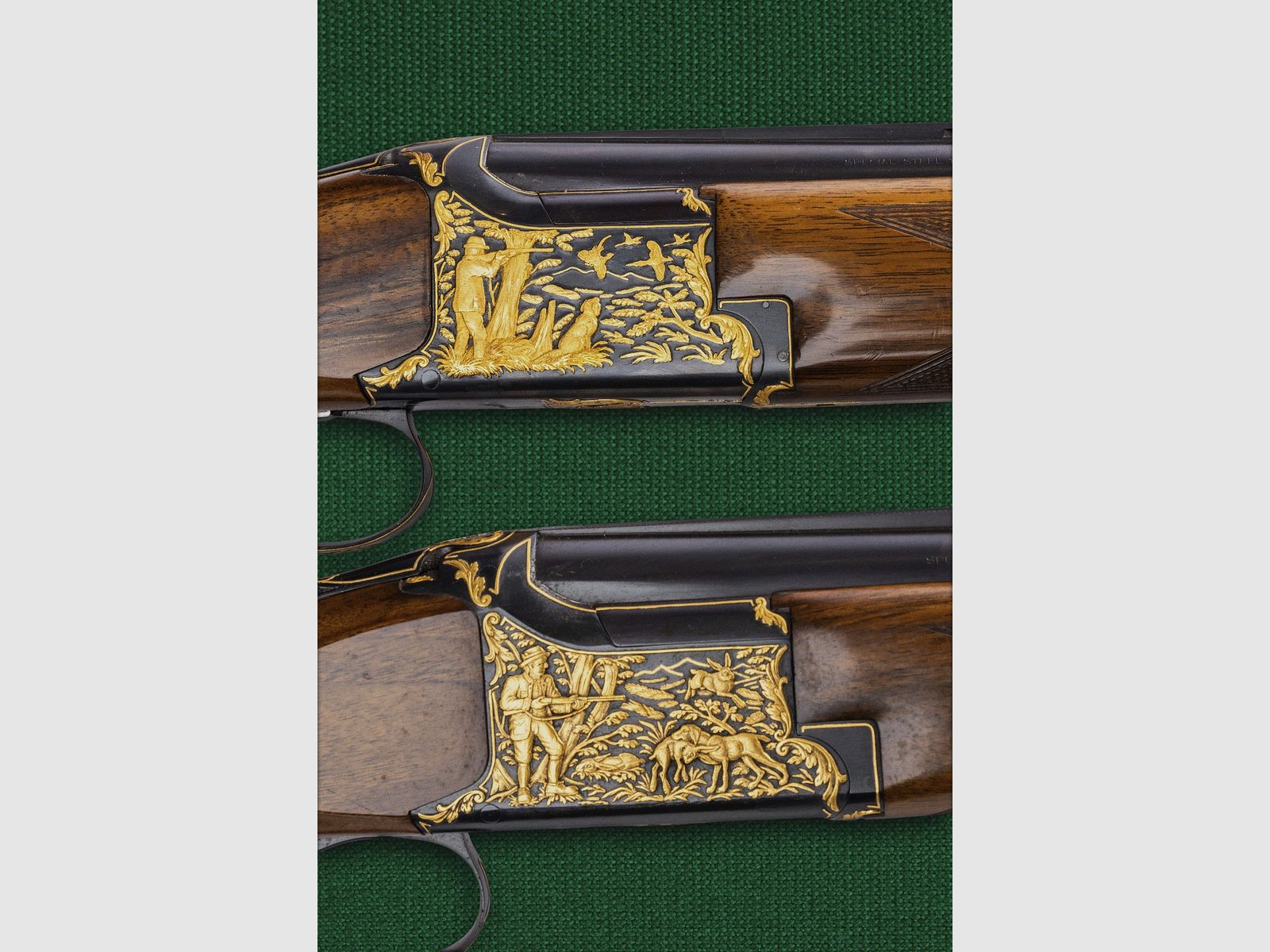 2 Browning B25 / FCS 25 Luxus-Flinten – Goldgravur – Sammlerzustand – Zertifikat