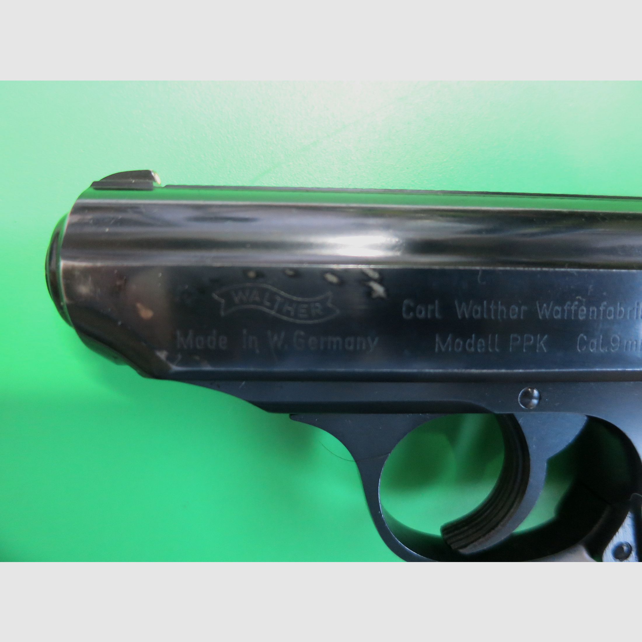 Halbautomatische Pistole, Walther PPK, Kal. 9 mm Kurz, braune Griffschalen       #74