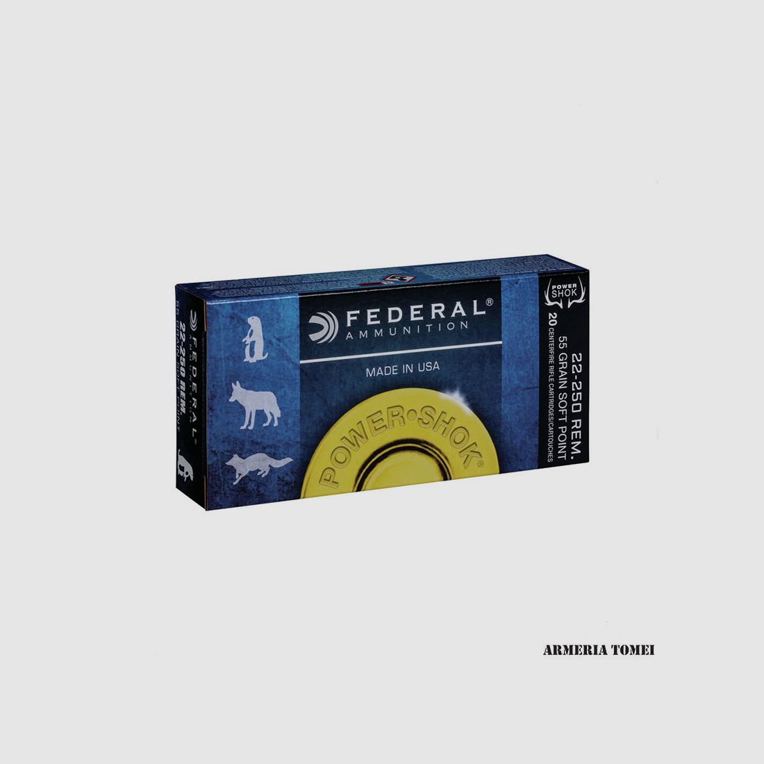 FEDERAL – 22 – 250 REM 55 GR Soft Point – Box 20 pcs.