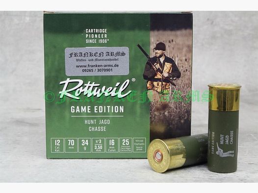 Rottweil Game Edition HUNTING 12/70 3.5mm 25 pieces tiered prices