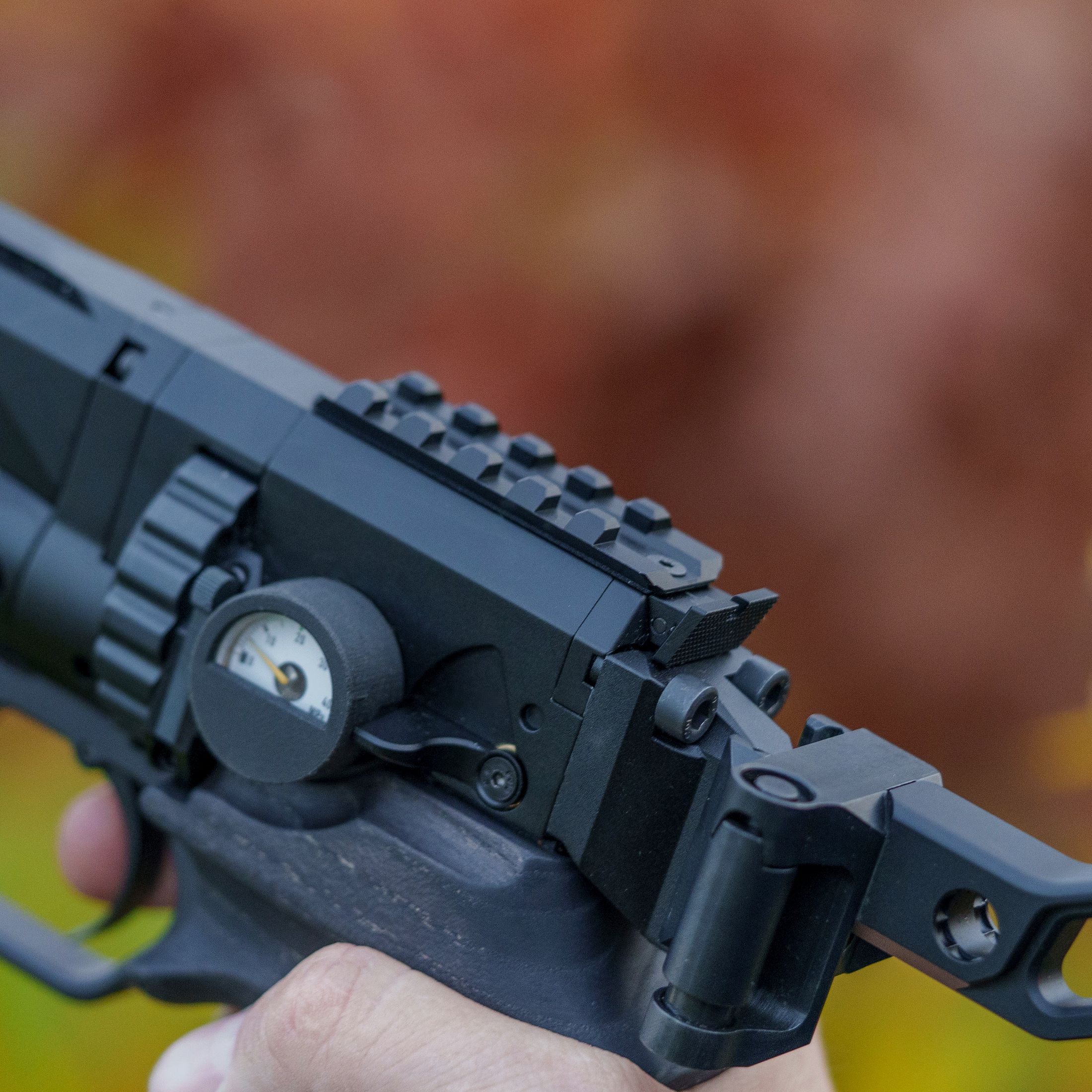 Picatinny Schiene - kurz Version | CNC ALU | schwarz eloxiert | Huben GK1 DE-Modell