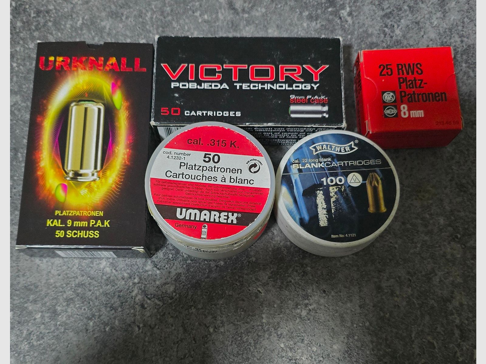 Cartuchos de fogueo 9mm PAK 8mm K .315 Victory Umarex Big Bang etc.