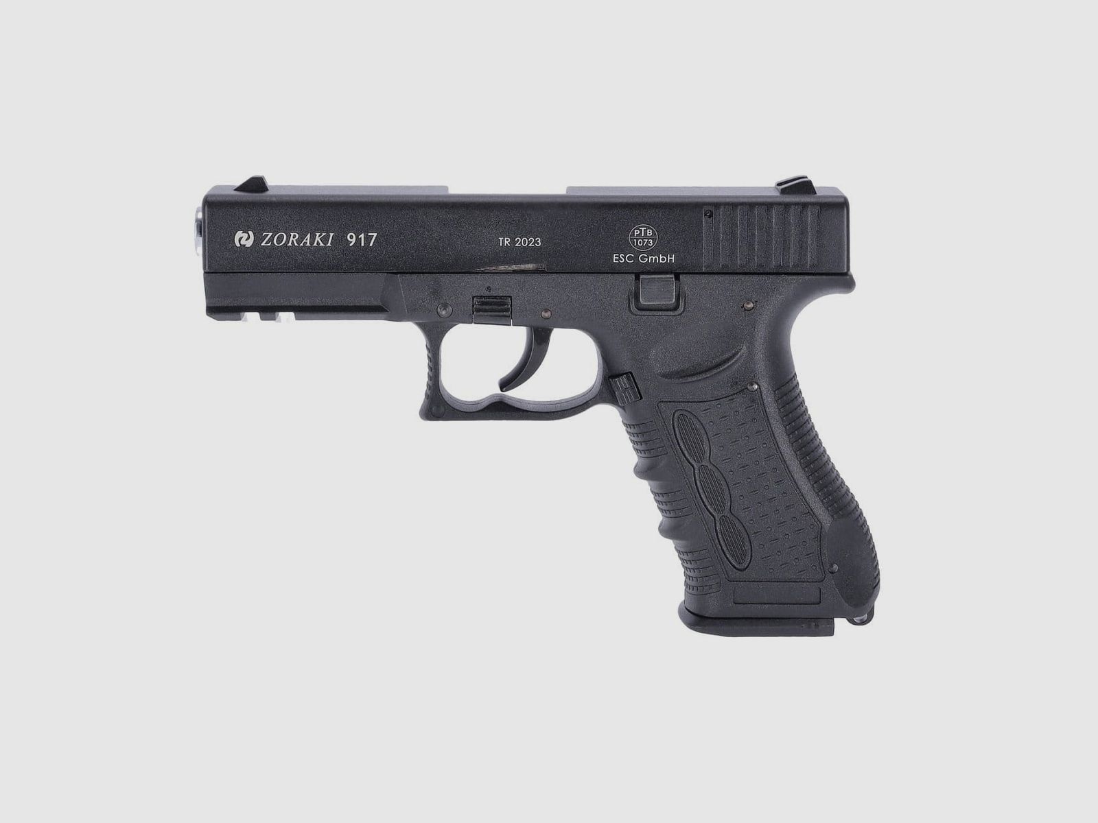 Zoraki 917 schreckschuss pistool 9 mm P.A.K. geblauwde-chroom speciale editie