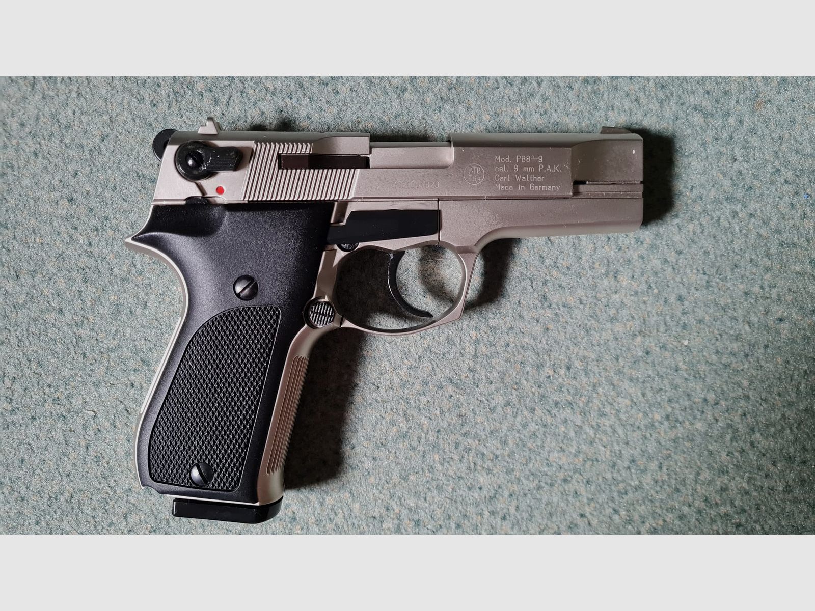 Pistolet à blanc Walther P88 9mm P.A.K. bicolore/nickelé