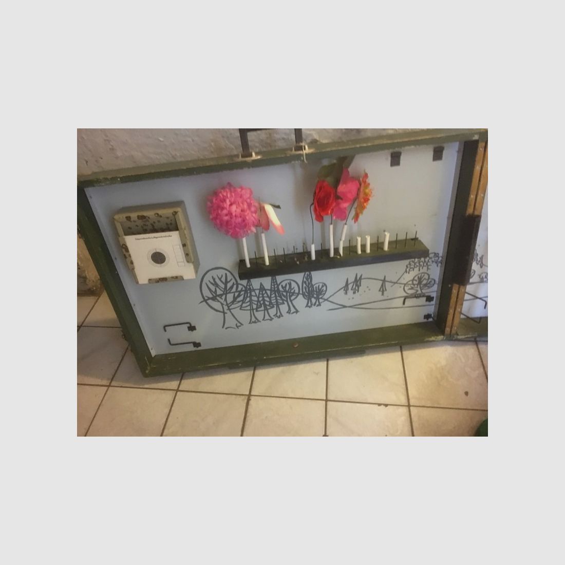 Schießbude, Schießkoffer, mit laufender Scheibe, DDR extrem selten!