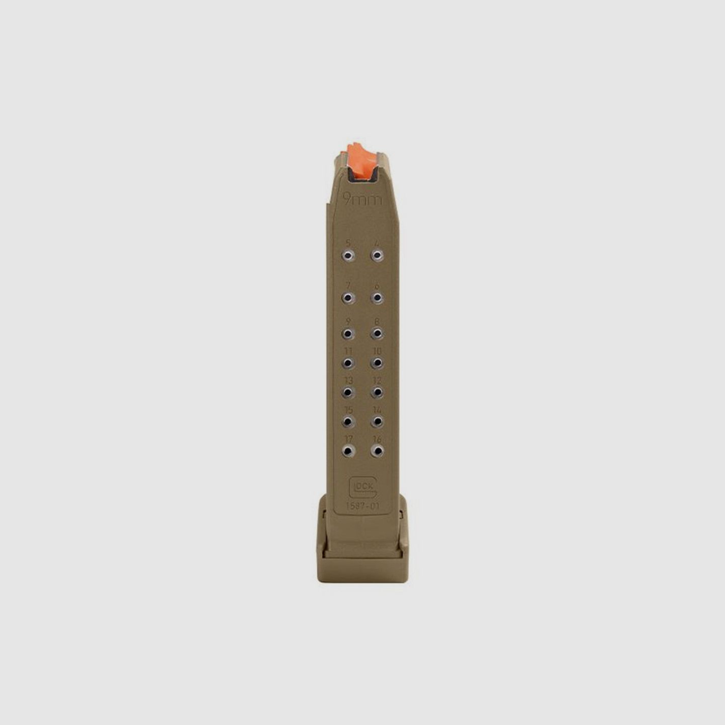 Caricatore Glock 19X coyote caricatore arancione 17+2 colpi