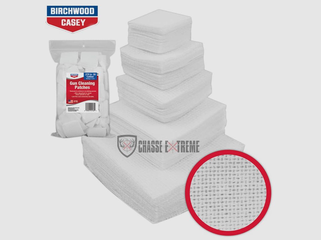 BIRCHWOOD CASEY Reinigingspatches voor Lopen Kal. 7mm tot 9mm