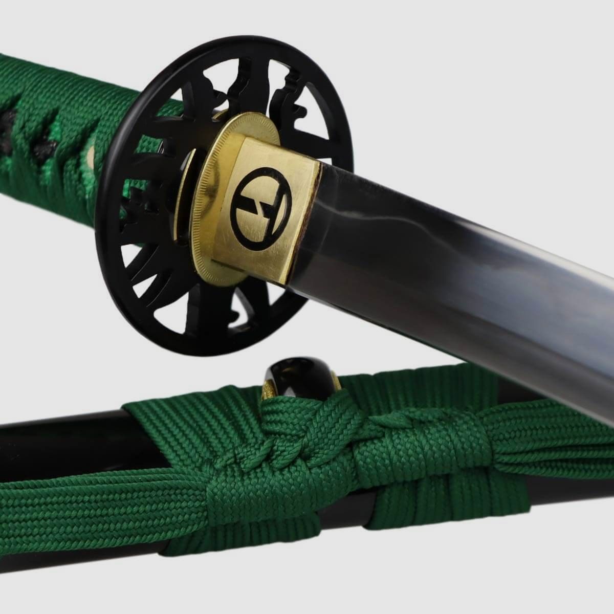 Katana Samuraischwert Take Midori 1095 Stahl Niku Klinge mit Lehmhrtung