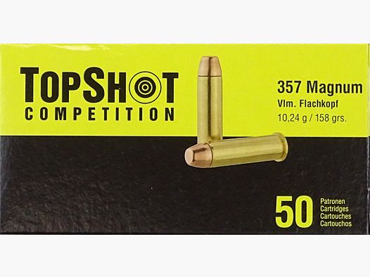 TopShot .357 Magnum Vlm. Flathead 158grs - 1000 shots