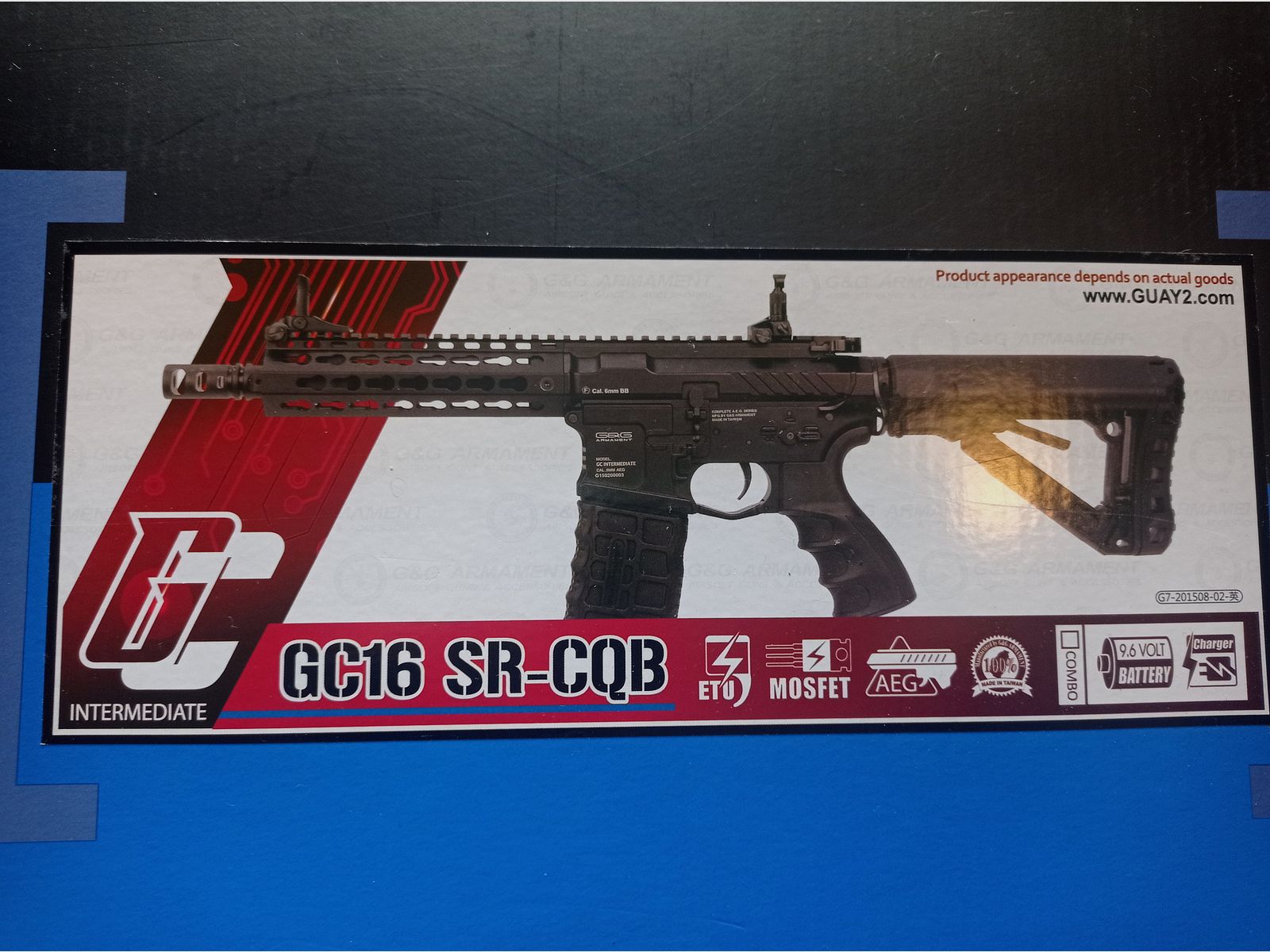 Airsoft Gewehr G&G GC16 SR CQB 0,5J mit Zubehör