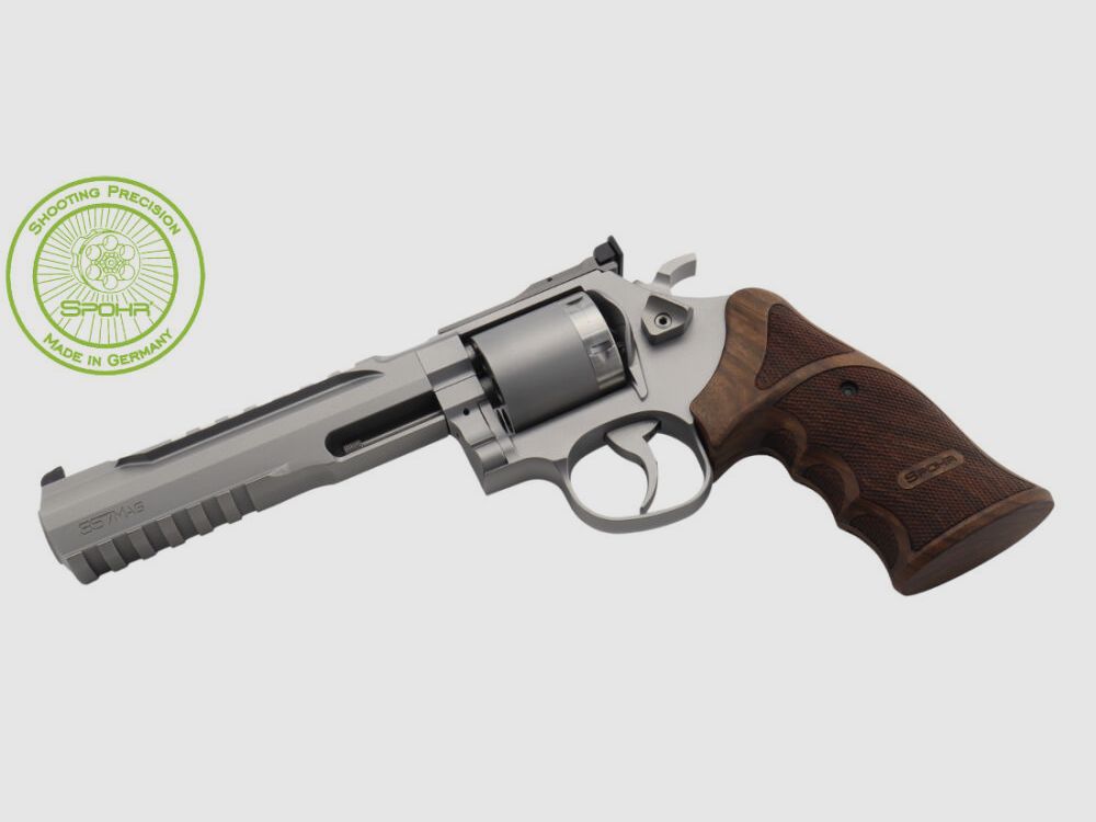 Spohr L562 Tactical Division Stainless Revolver with interchangeable cylinder 9mm Made in Germany